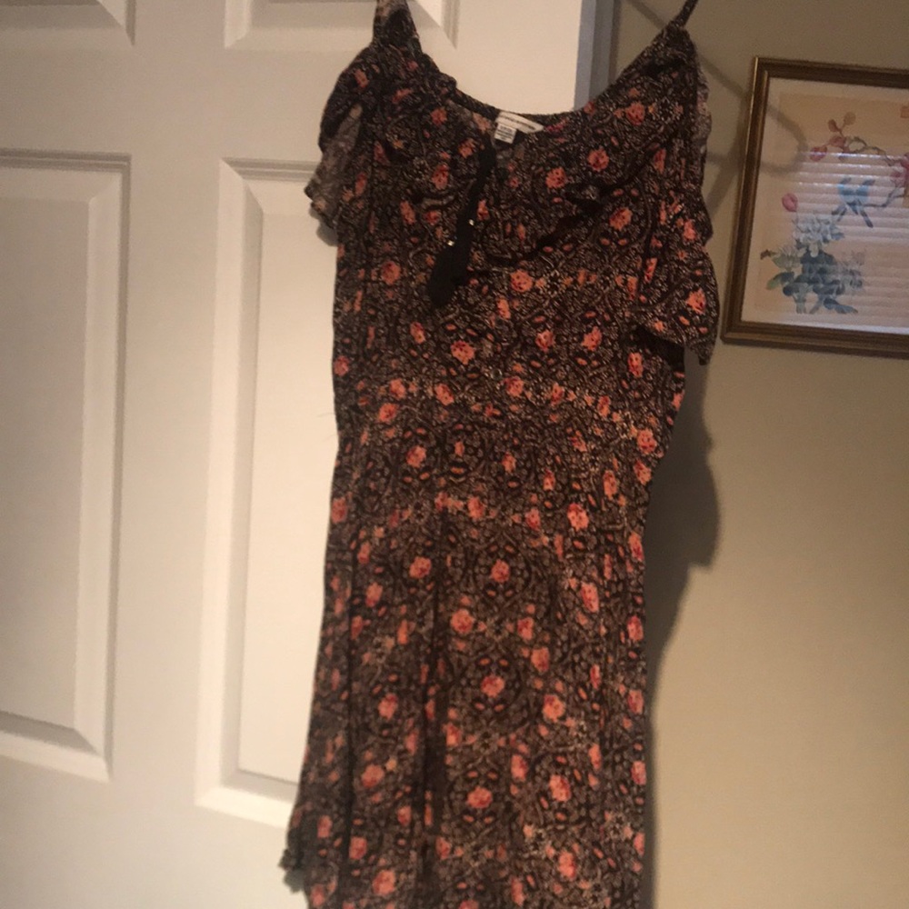 American eagle size sm sundress black print